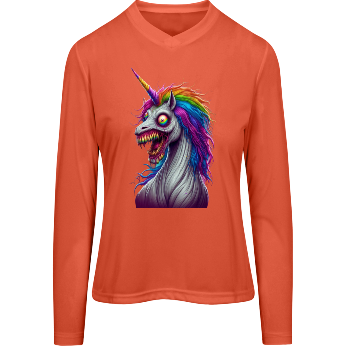 Scary Unicorn Scream | Long Sleeve Tee