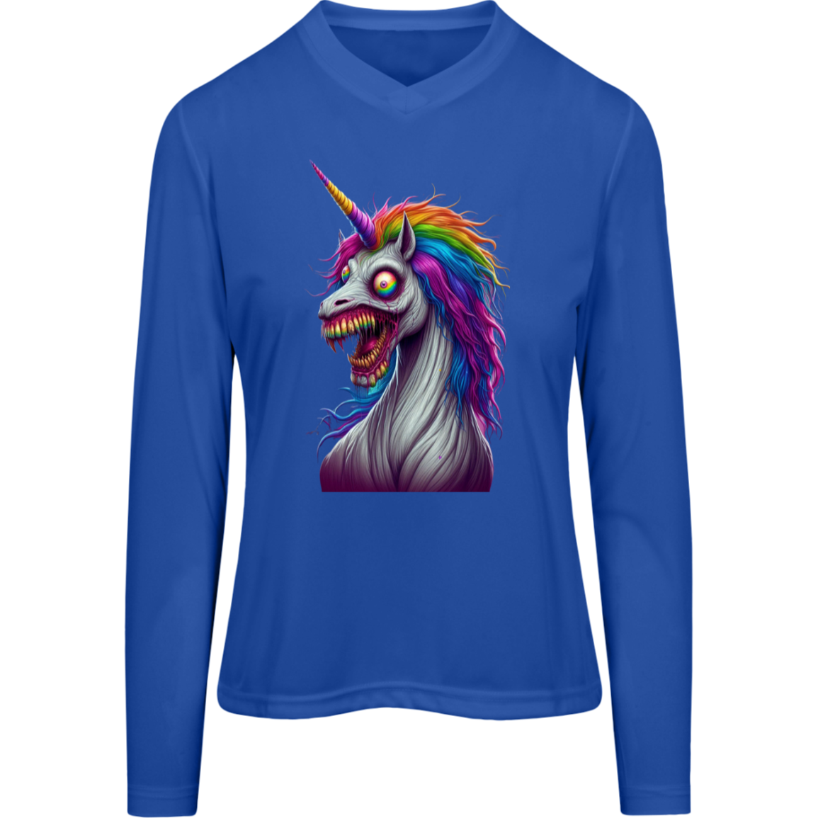 Scary Unicorn Scream | Long Sleeve Tee
