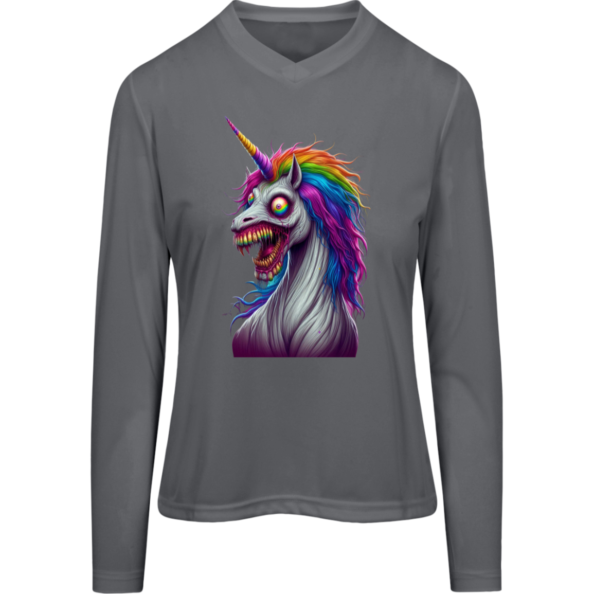 Scary Unicorn Scream | Long Sleeve Tee