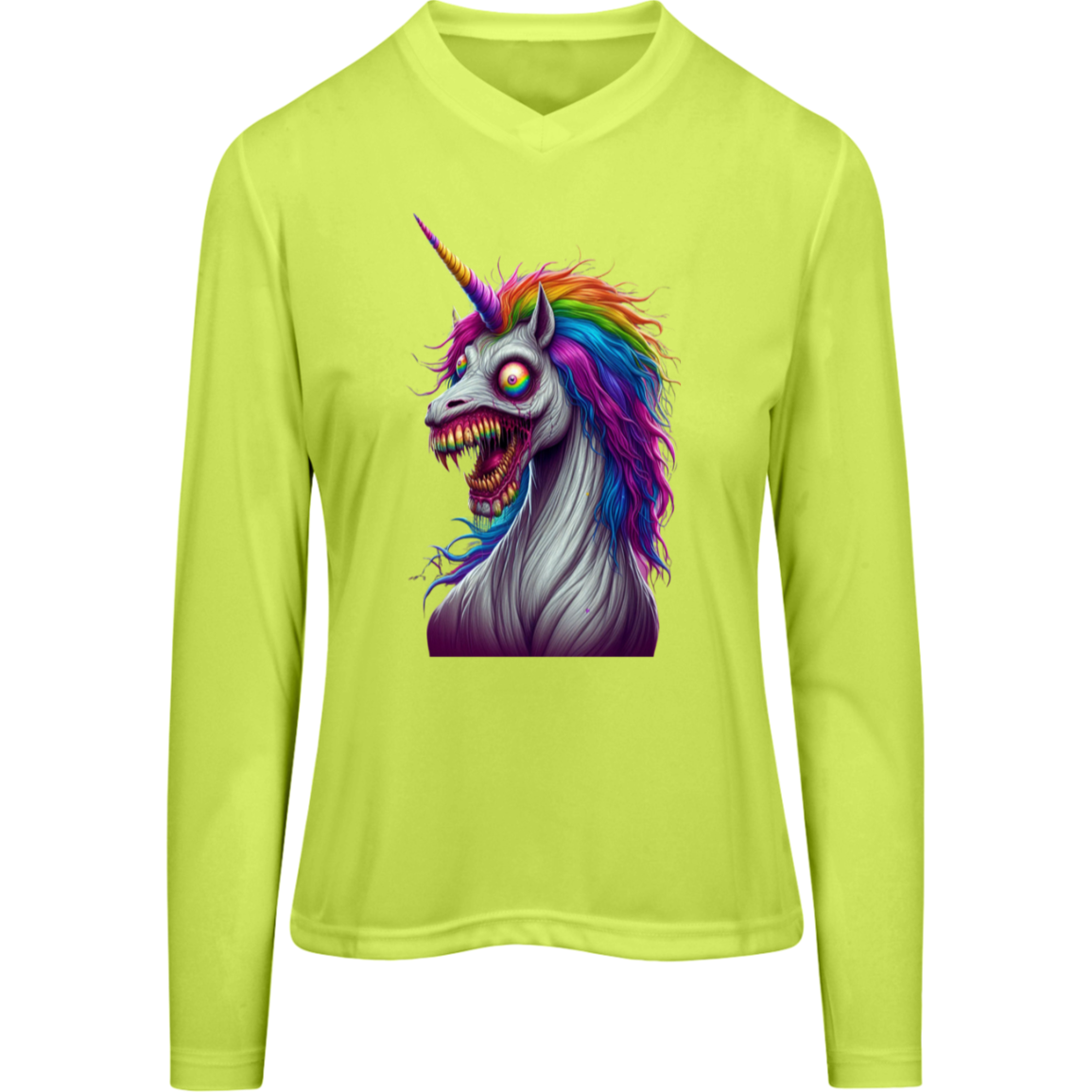 Scary Unicorn Scream | Long Sleeve Tee