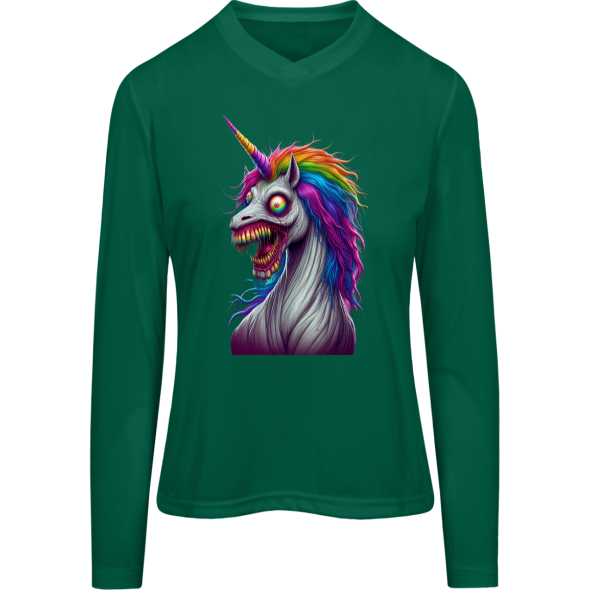 Scary Unicorn Scream | Long Sleeve Tee
