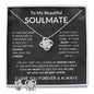 Gift For Soulmate | Love Knot Necklace and earrings